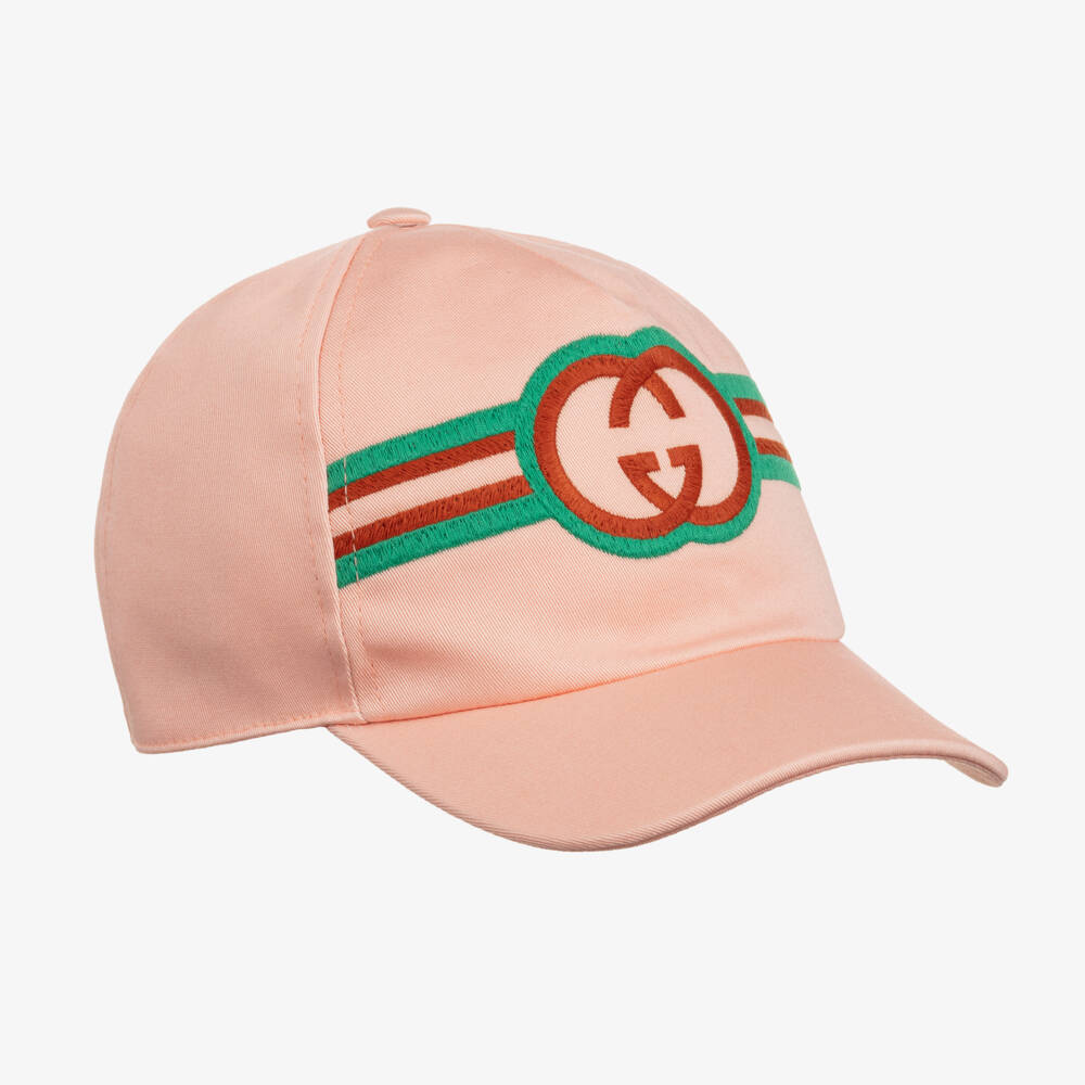 Gucci-Girls Pink Cotton Twill Cap | Childrensalon Outlet