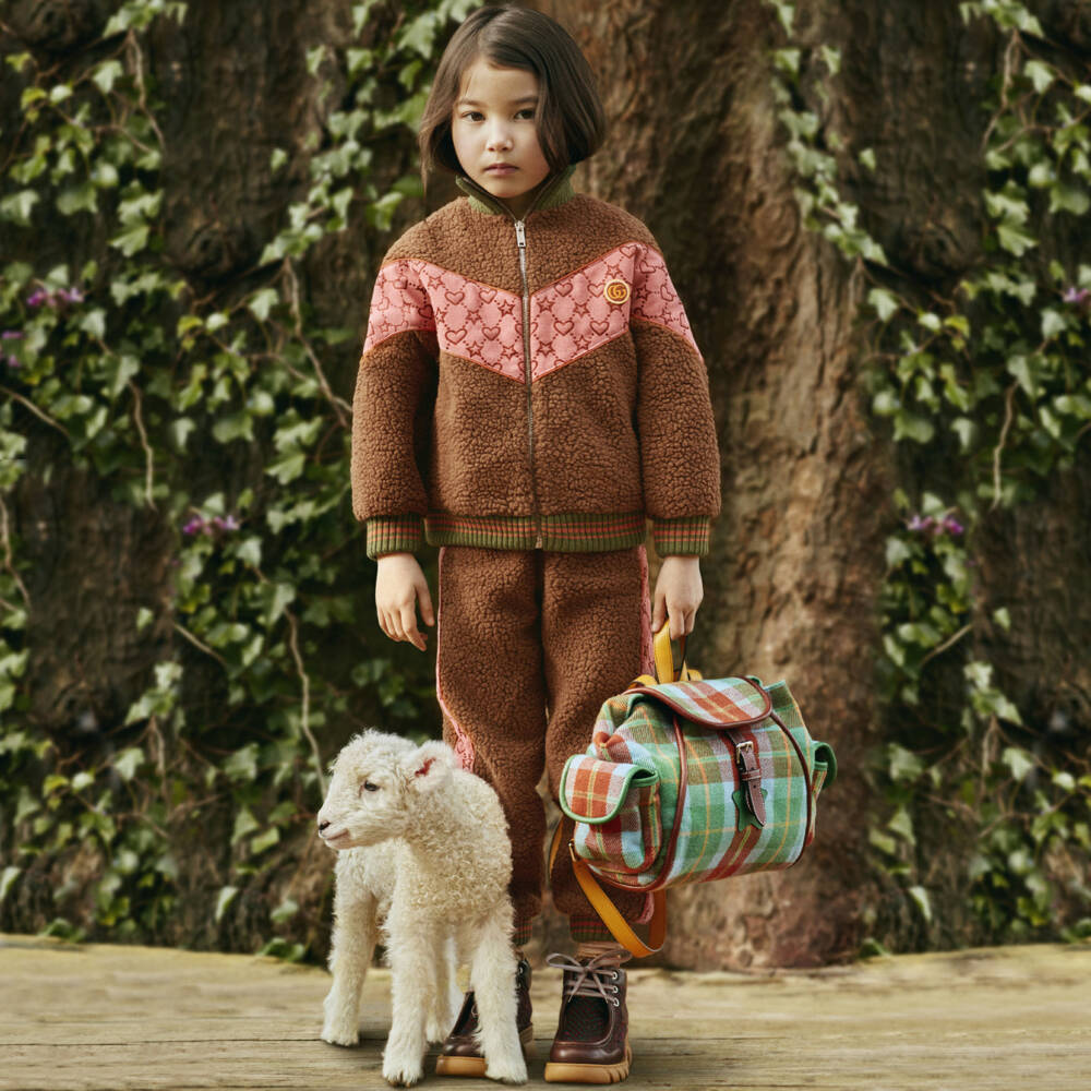 Gucci-Girls Sherpa Trousers with Stripes | Childrensalon Outlet