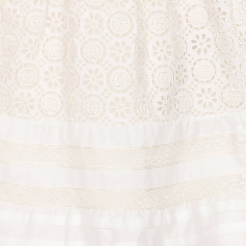 Gucci-Girls Silk & Cotton Lace Dress | Childrensalon Outlet