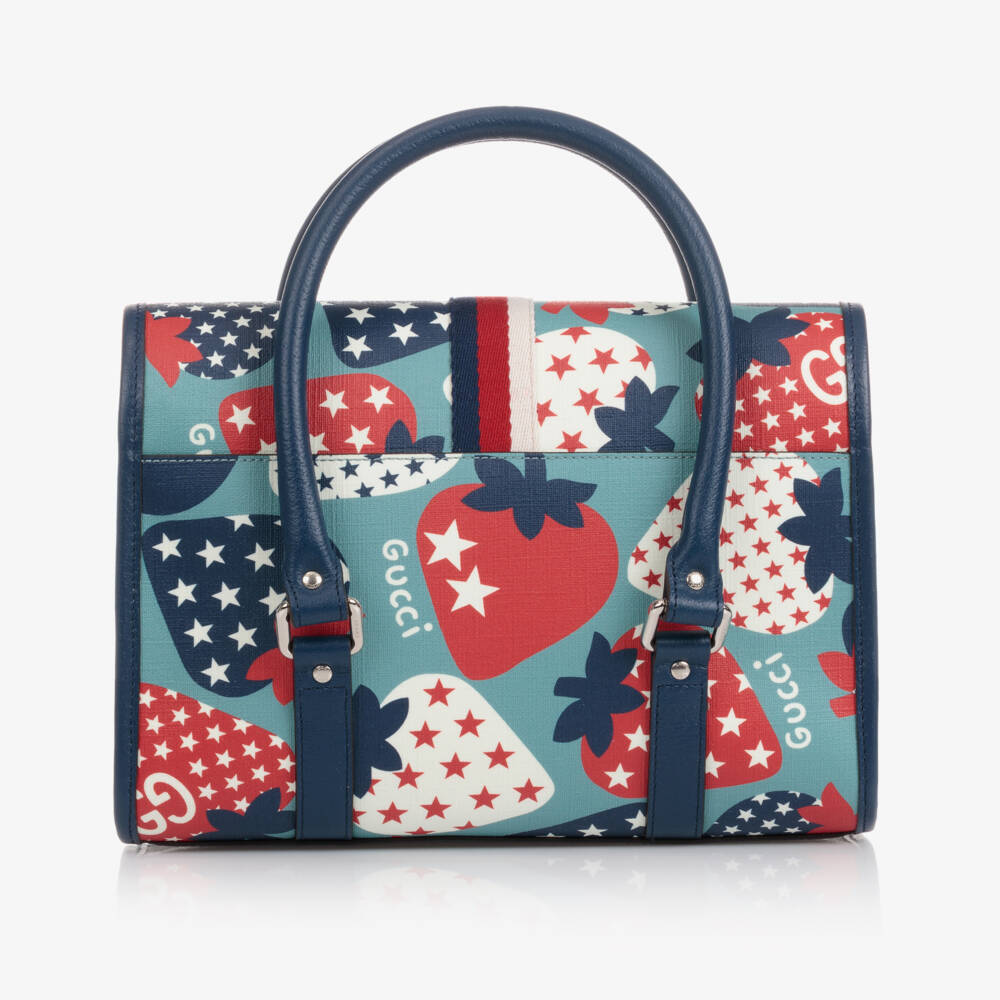 Gucci-Girls Starry Blue Canvas Handbag | Childrensalon Outlet