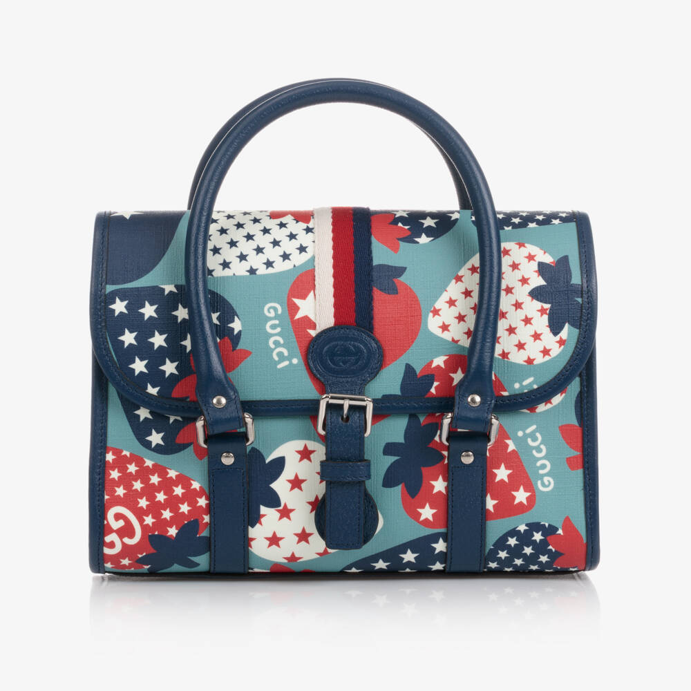 Gucci-Girls Starry Blue Canvas Handbag | Childrensalon Outlet