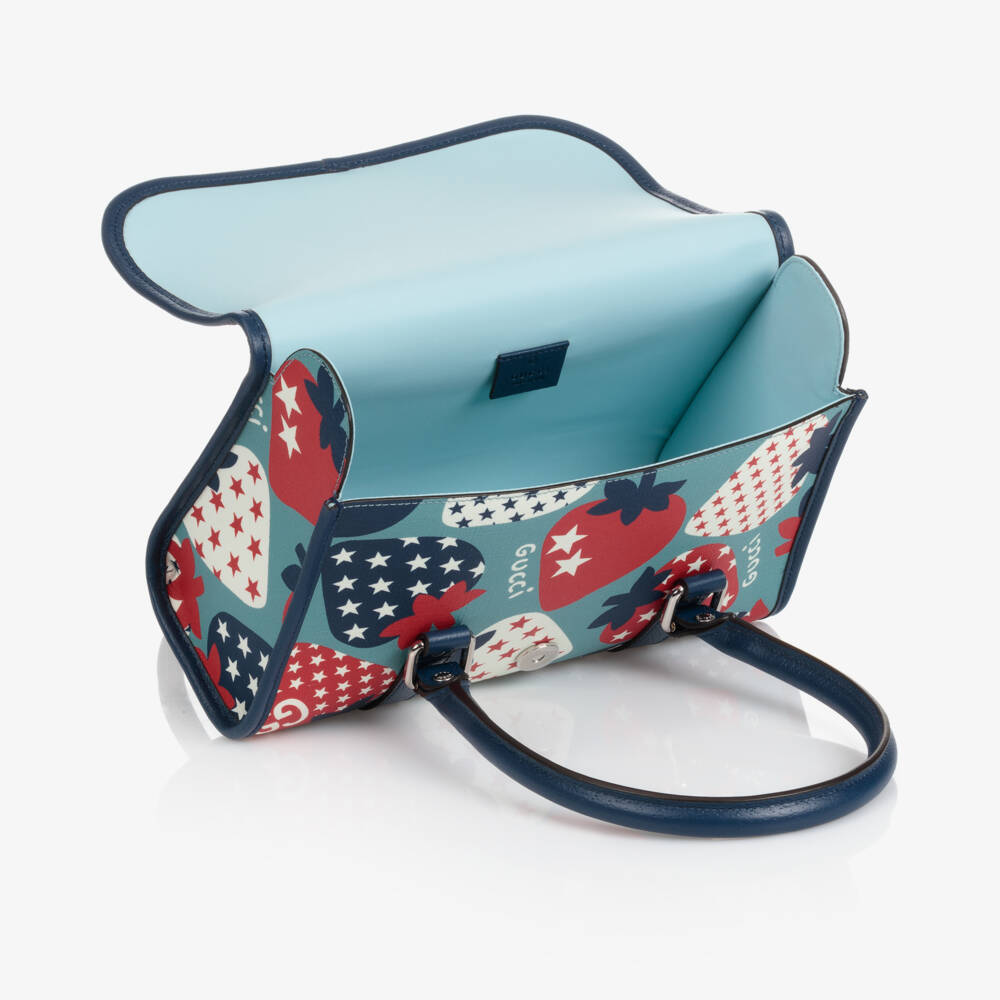 Gucci-Girls Starry Blue Canvas Handbag | Childrensalon Outlet