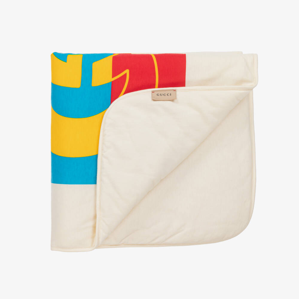 Gucci-Ivory and Red Cotton Blanket | Childrensalon Outlet