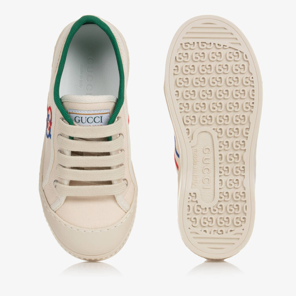 Gucci-Ivory Canvas Tennis 1977 Trainers | Childrensalon Outlet