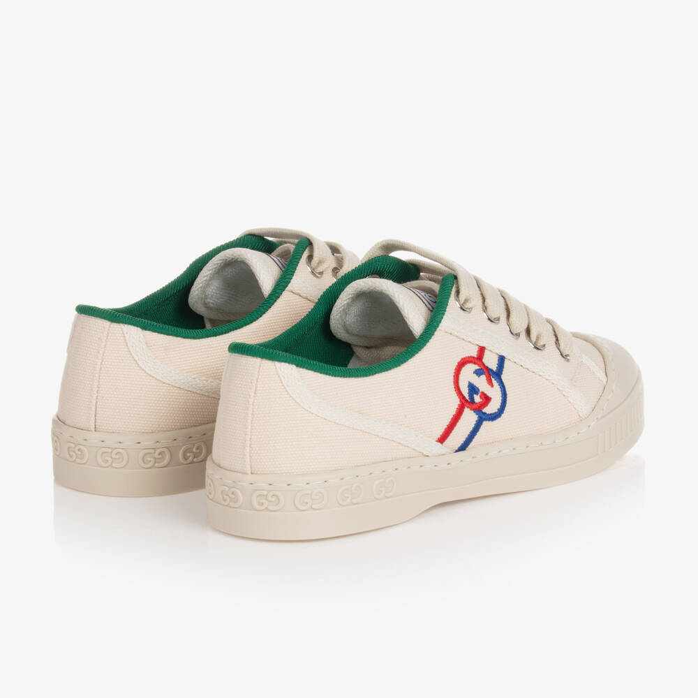 Gucci-Ivory Canvas Tennis 1977 Trainers | Childrensalon Outlet
