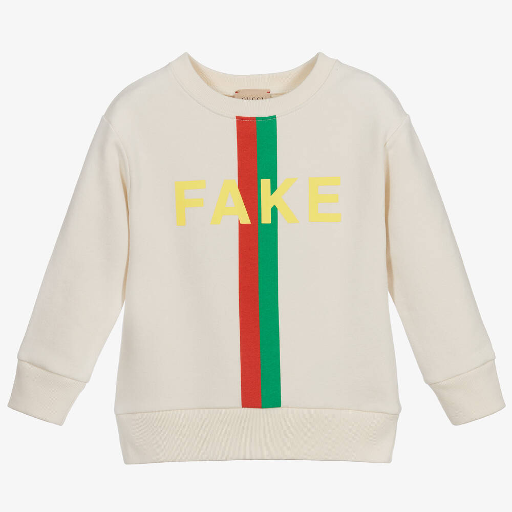 Gucci-Ivory Cotton Sweatshirt | Childrensalon Outlet