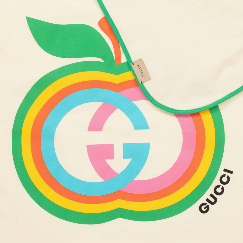 Gucci-Ivory & Green GG Blanket(80cm) | Childrensalon Outlet