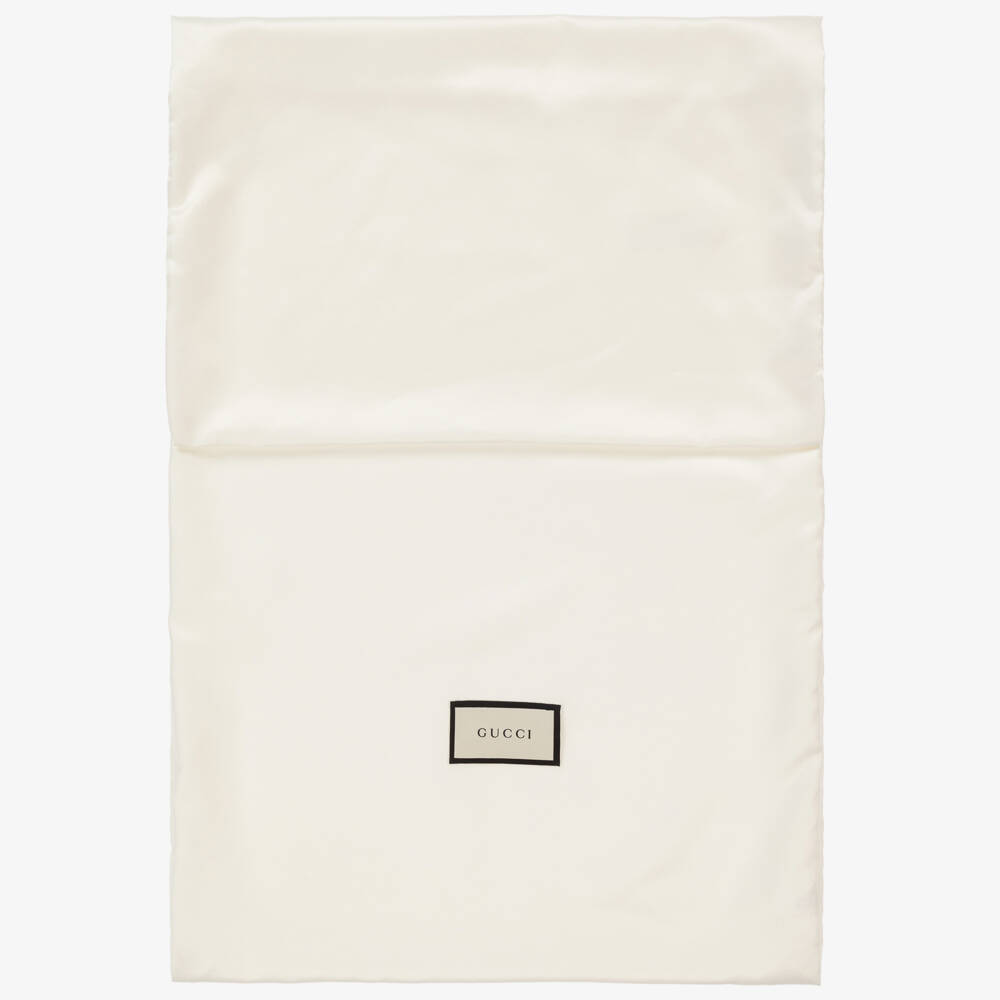 Gucci-Ivory Leather & Red Apple GG Logo Trainers | Childrensalon Outlet