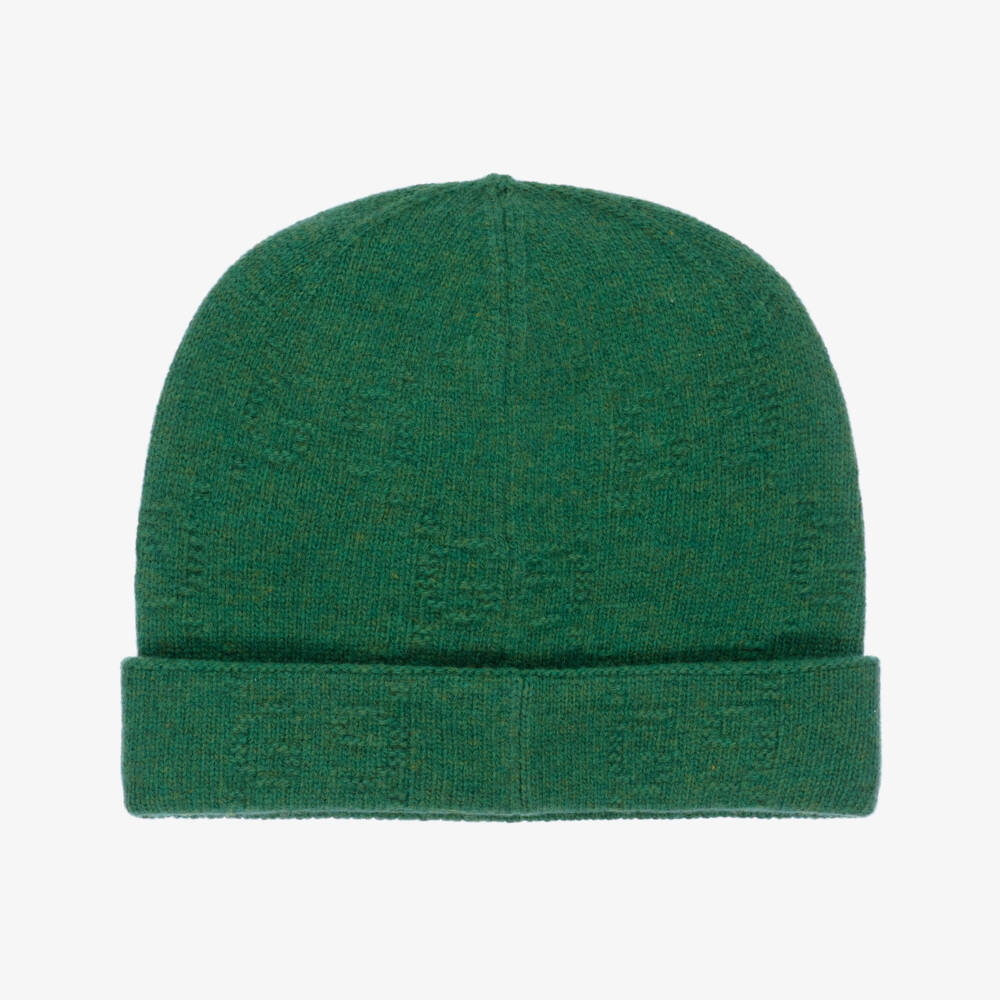 Gucci-Junior Boys Green Knit Wool Hat | Childrensalon Outlet