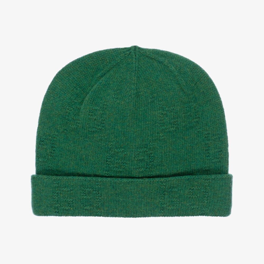 Gucci-Junior Boys Green Knit Wool Hat | Childrensalon Outlet