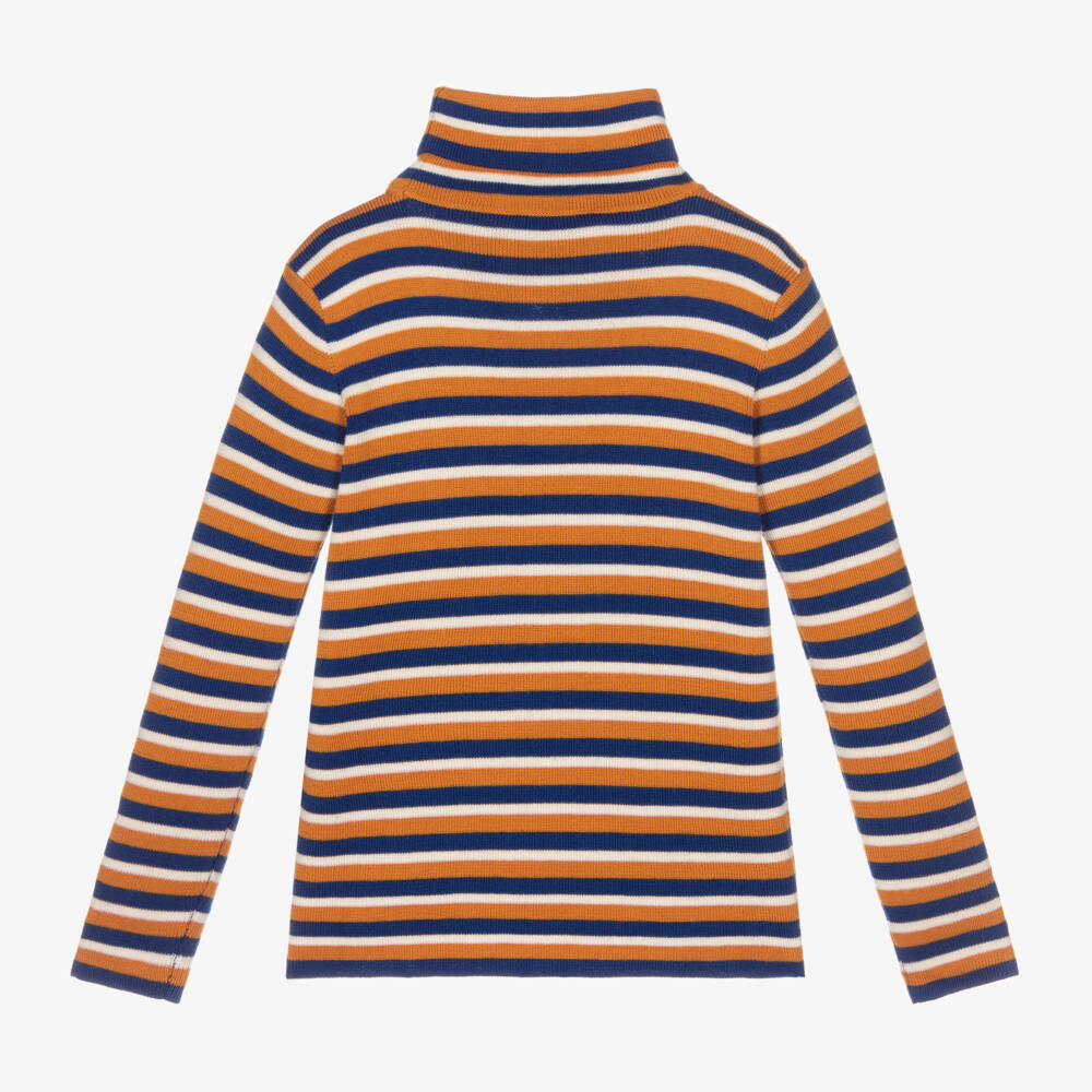 Gucci-Шерстяной топ в оранжевую и синюю полоску | Childrensalon Outlet