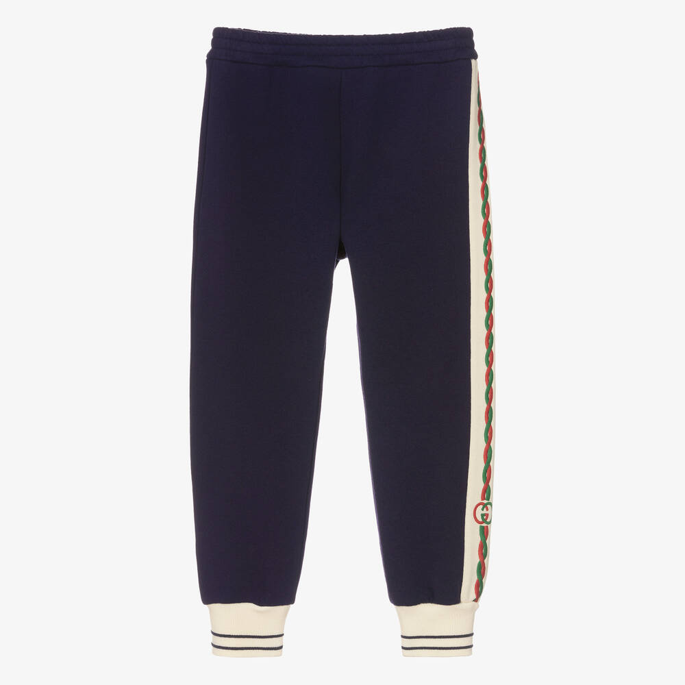 Gucci-Navy Blue Cotton Joggers | Childrensalon Outlet