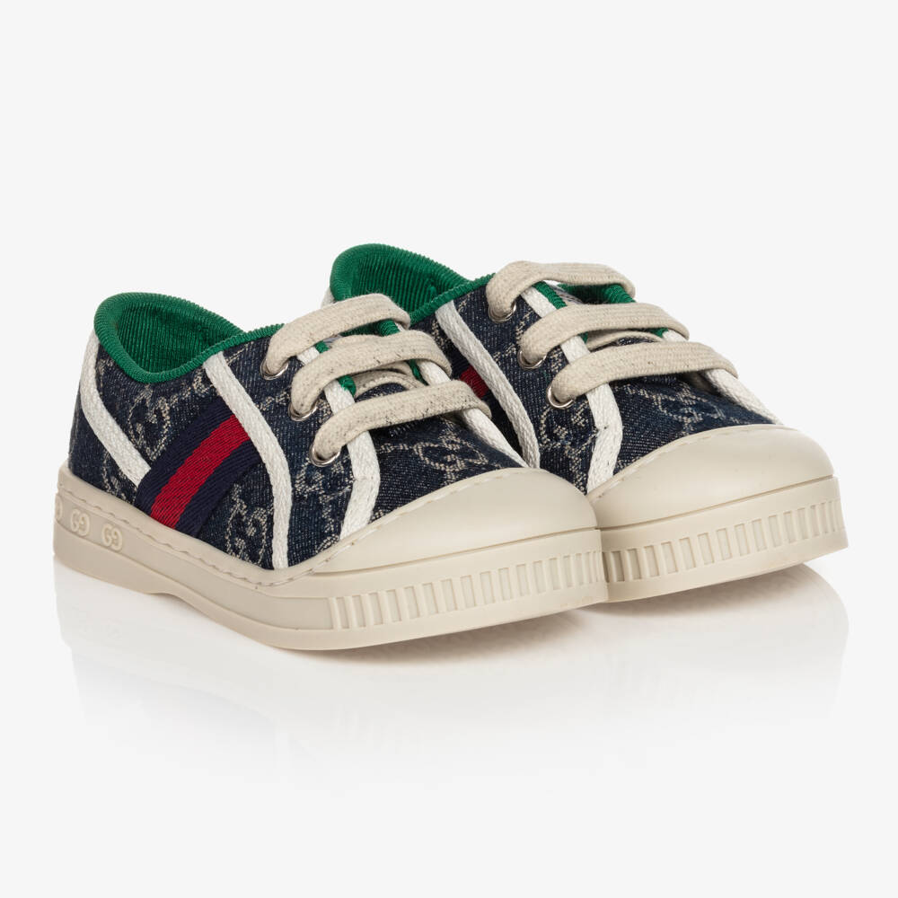 Gucci-Navy Blue Tennis 1977 Trainers | Childrensalon Outlet
