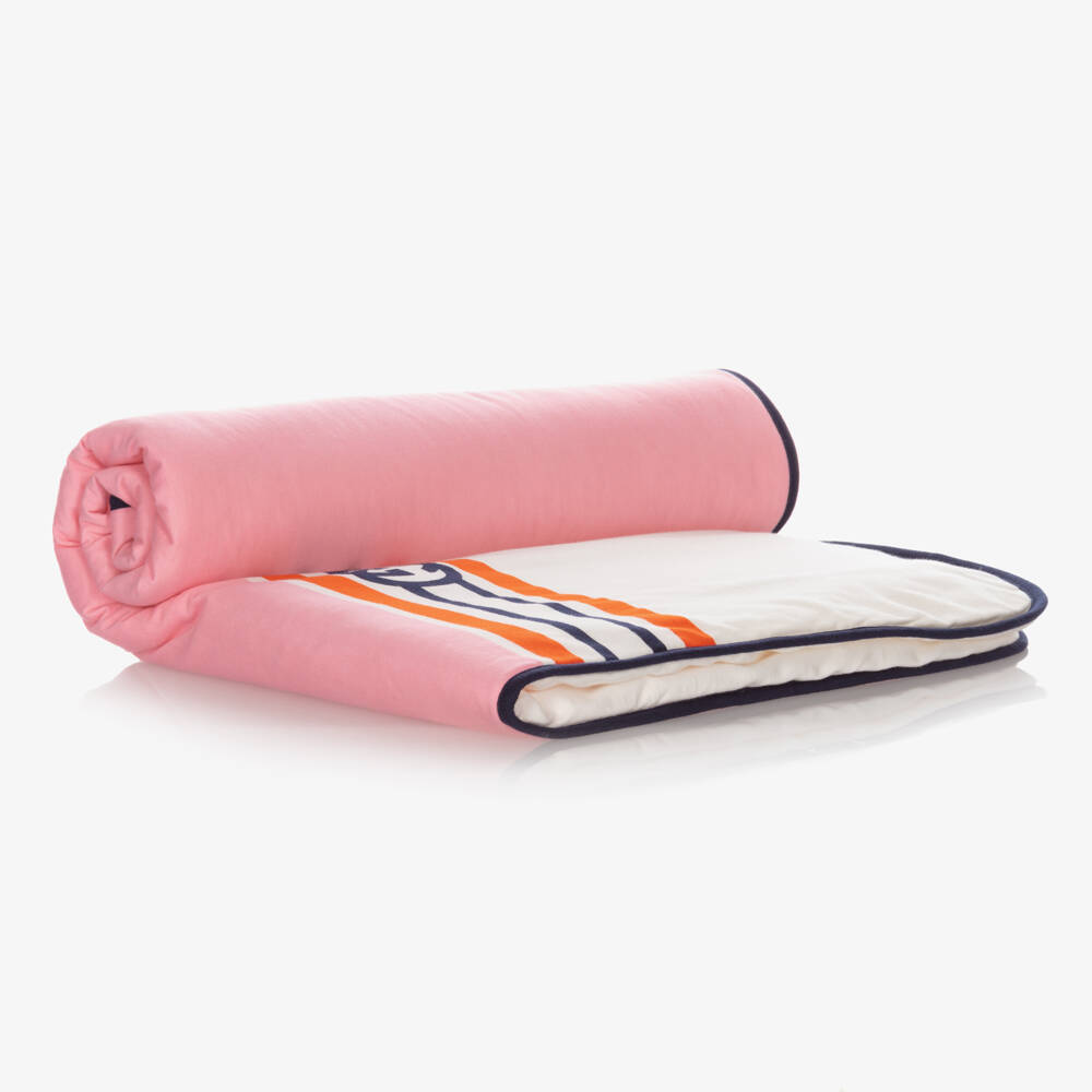Gucci-Padded White & Pink Baby Blanket (73cm) | Childrensalon Outlet