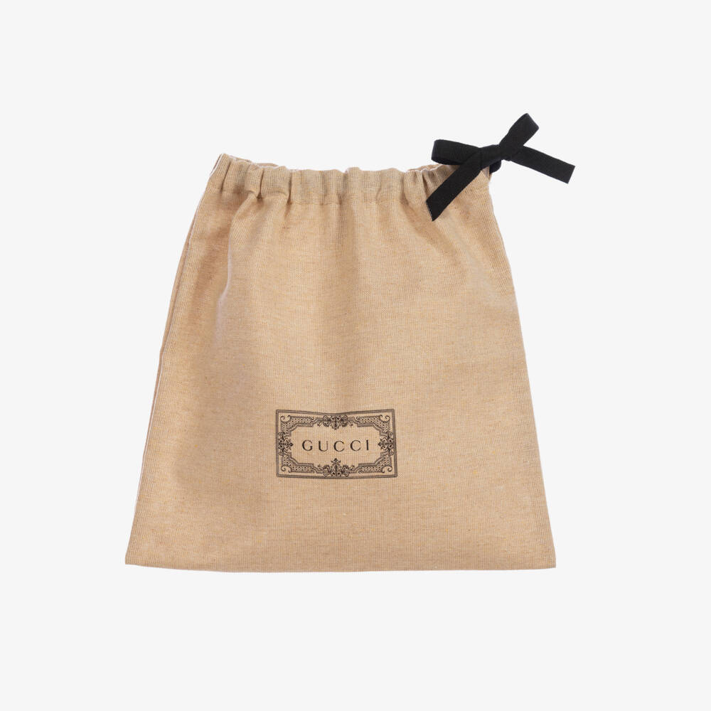 Gucci-حزام جلدي وردي بنقشة مربعات للبنات | Childrensalon Outlet