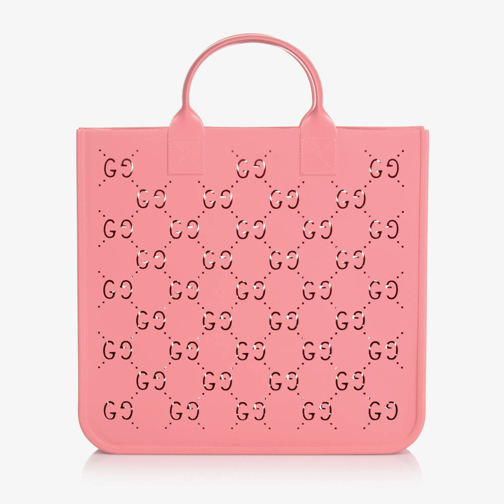 Gucci-Pink GG Rubber Tote Bag (33cm) | Childrensalon Outlet