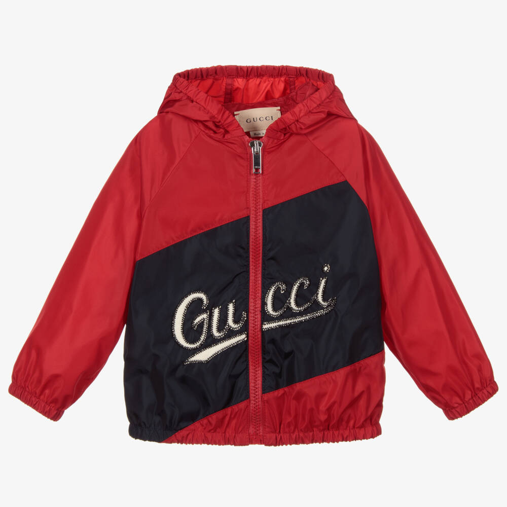 Gucci-Red & Blue Logo Jacket | Childrensalon Outlet