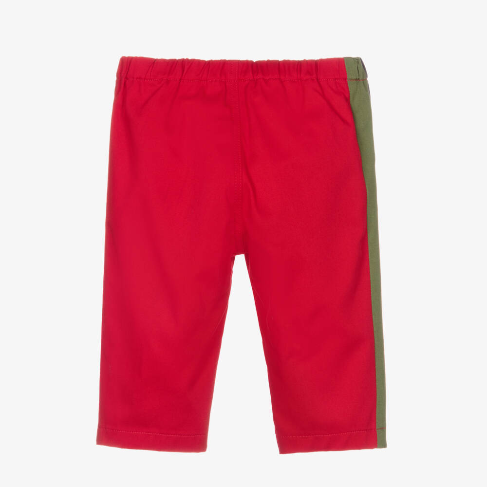 Gucci-Red Gabardine Baby Trousers | Childrensalon Outlet