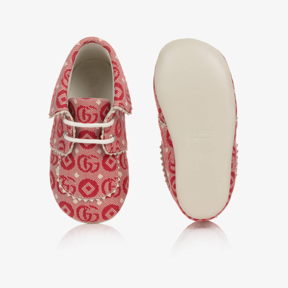 Gucci-Red Logo Pre-Walker Moccasins | Childrensalon Outlet