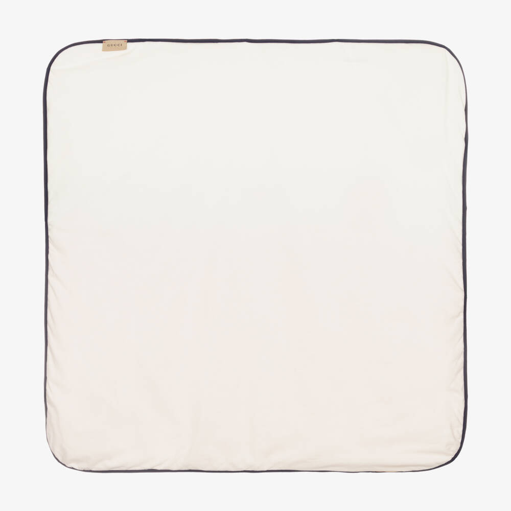 Gucci-Red & White Cotton Baby Blanket | Childrensalon Outlet