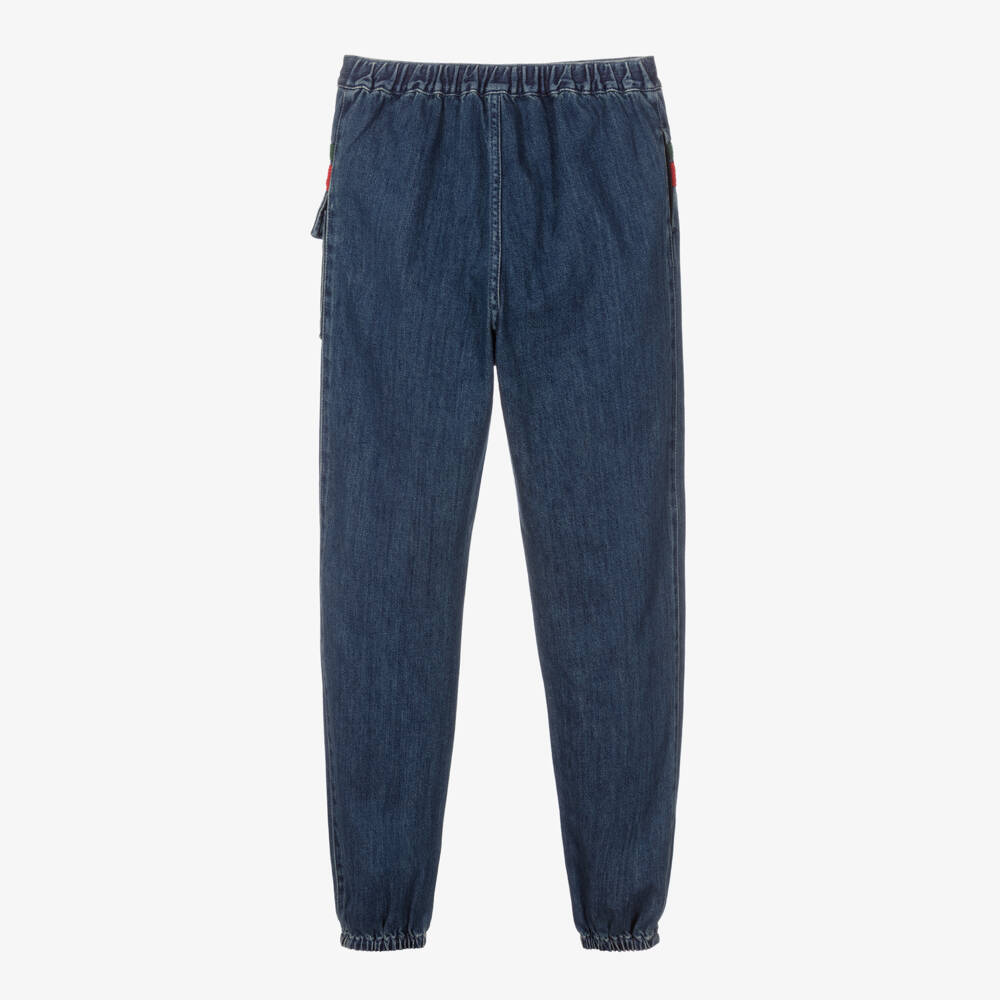 Gucci-Teen Boys Denim Jogger Trousers | Childrensalon Outlet