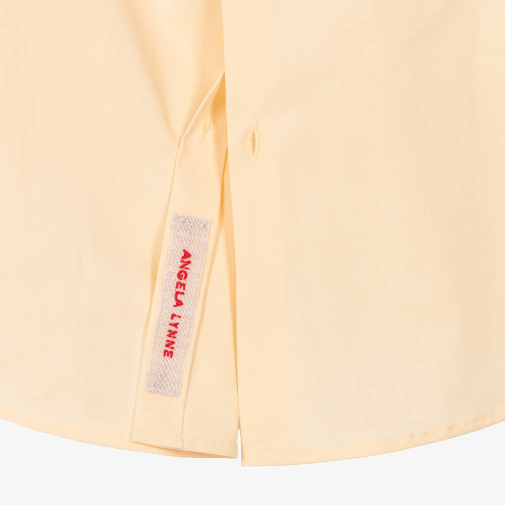 Gucci-قميص تينز ولادي قطن بوبلين لون عاجي | Childrensalon Outlet