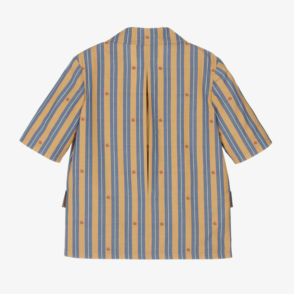 Gucci-Teen Boys Striped Cotton Shirt | Childrensalon Outlet
