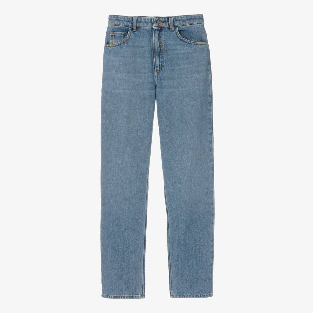 Gucci-Teen Girls Blue Denim Trousers | Childrensalon Outlet