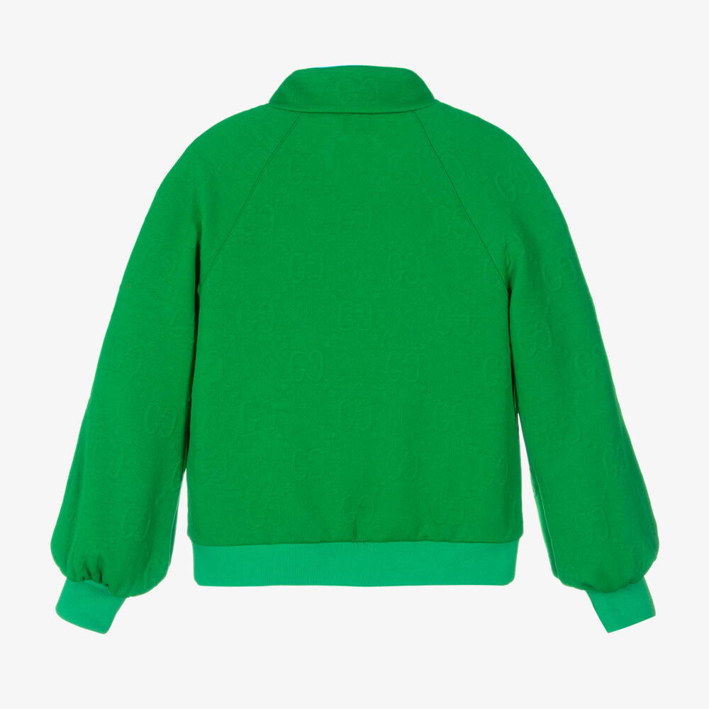 Gucci-Teen Girls Green Jacquard Jacket | Childrensalon Outlet