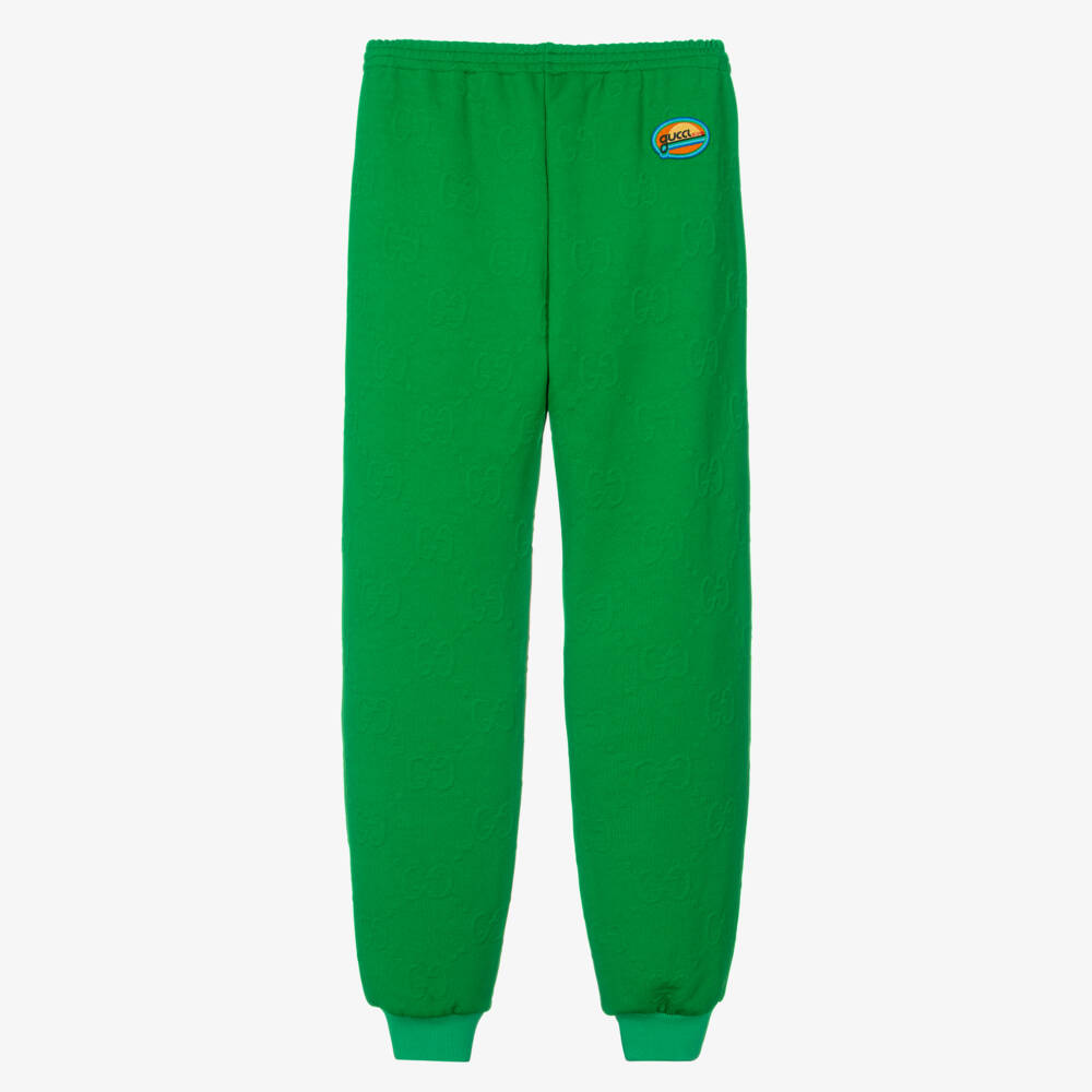 Gucci-Teen Girls Green Jacquard Joggers | Childrensalon Outlet