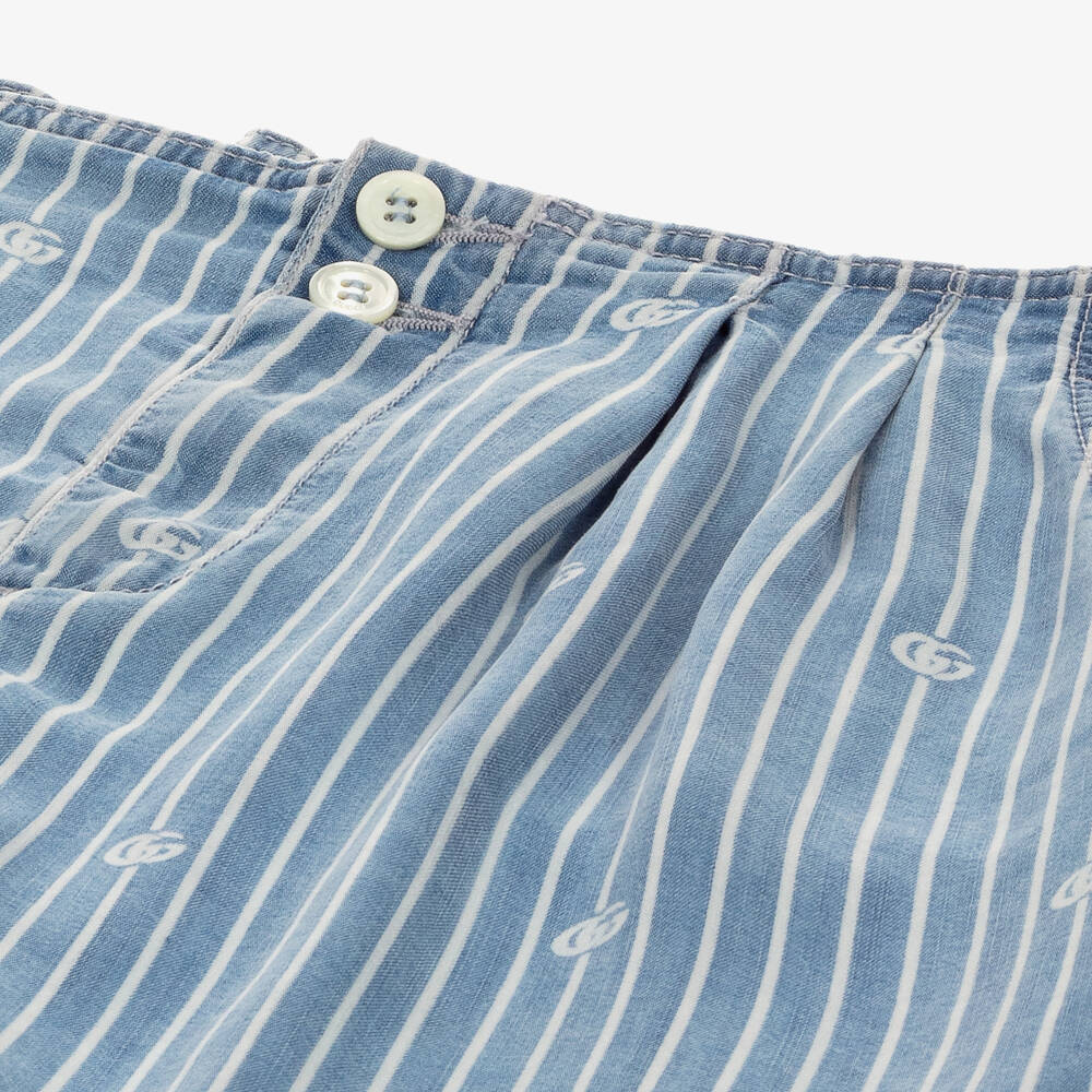 Gucci-Голубые шорты в полоску для подростков | Childrensalon Outlet