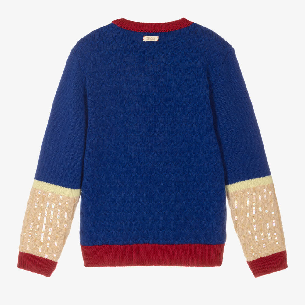 Gucci-Teen Girls Wool Sequin Jumper | Childrensalon Outlet