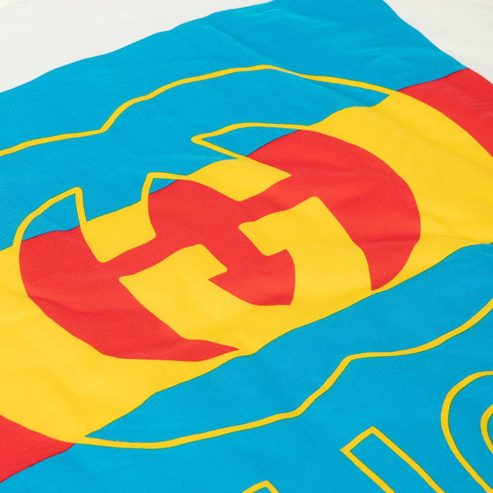 Gucci-White Cotton Wool Baby Blanket | Childrensalon Outlet