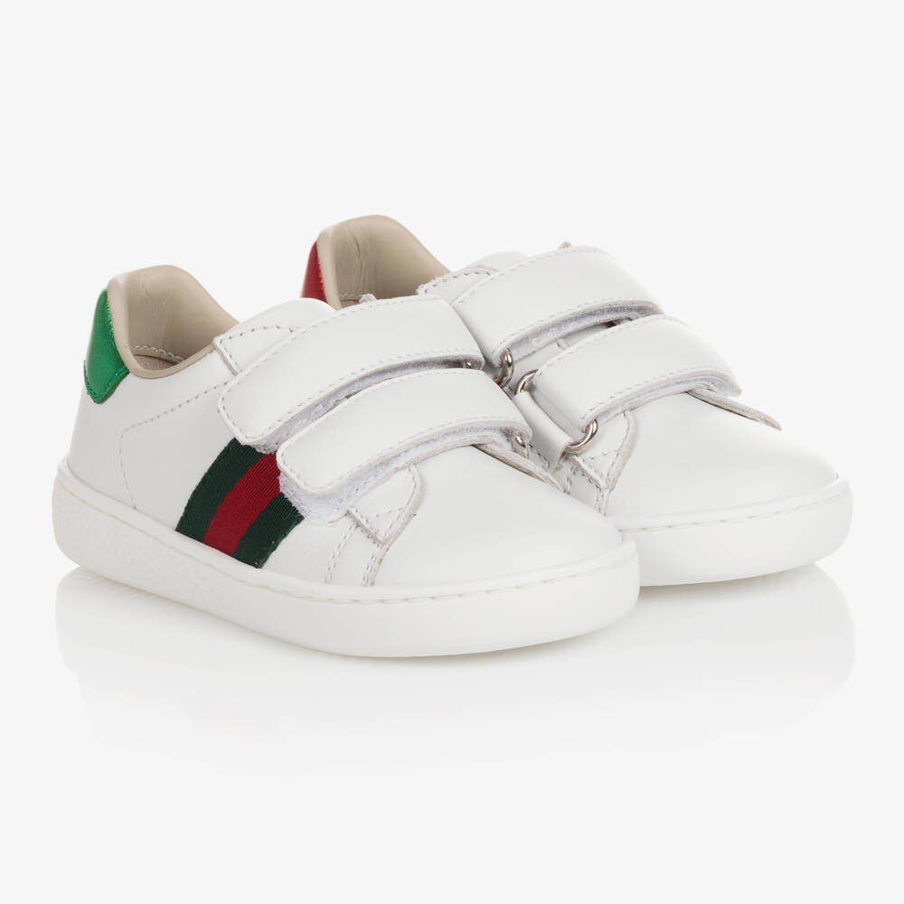 Gucci-White Leather Ace Trainers | Childrensalon Outlet