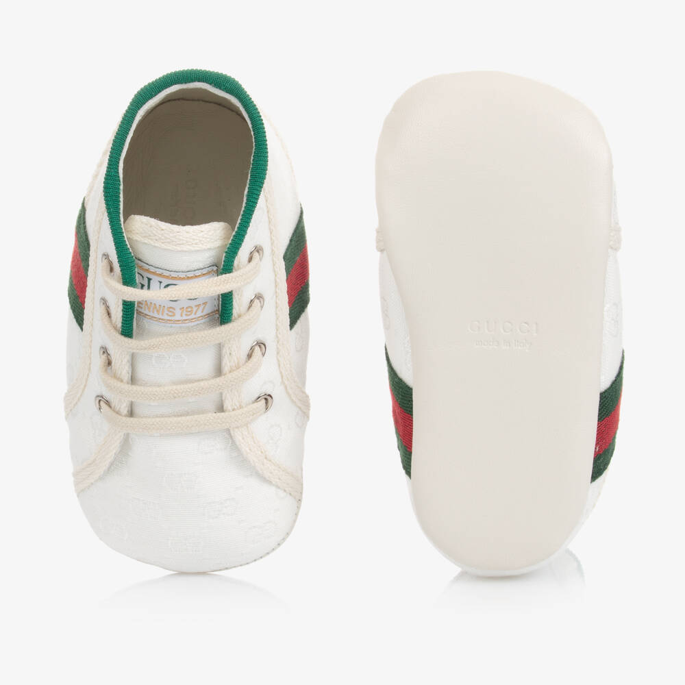 Gucci-White Tennis 1977 Baby Trainers | Childrensalon Outlet