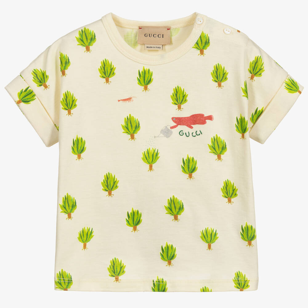 Gucci-Yellow Diana Blu T-Shirt | Childrensalon Outlet