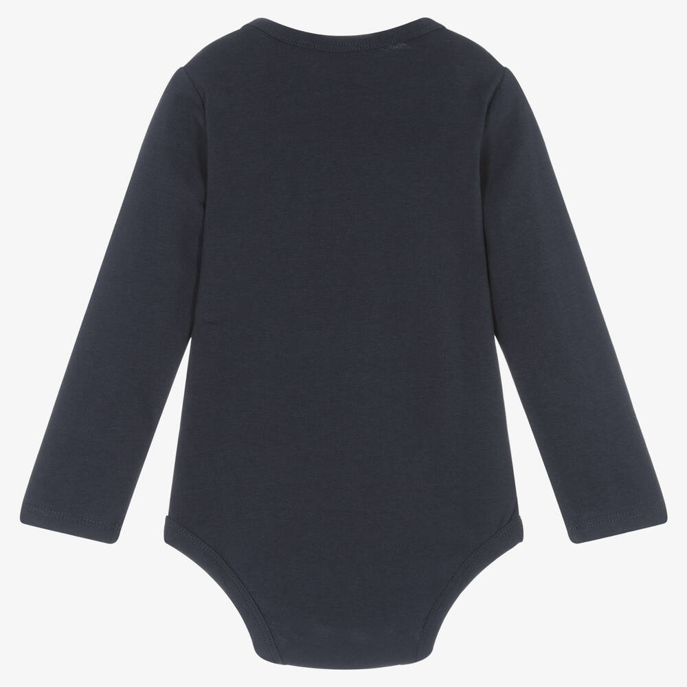 Guess-Baby Boys Blue Bodyvests (3 Pack) | Childrensalon Outlet