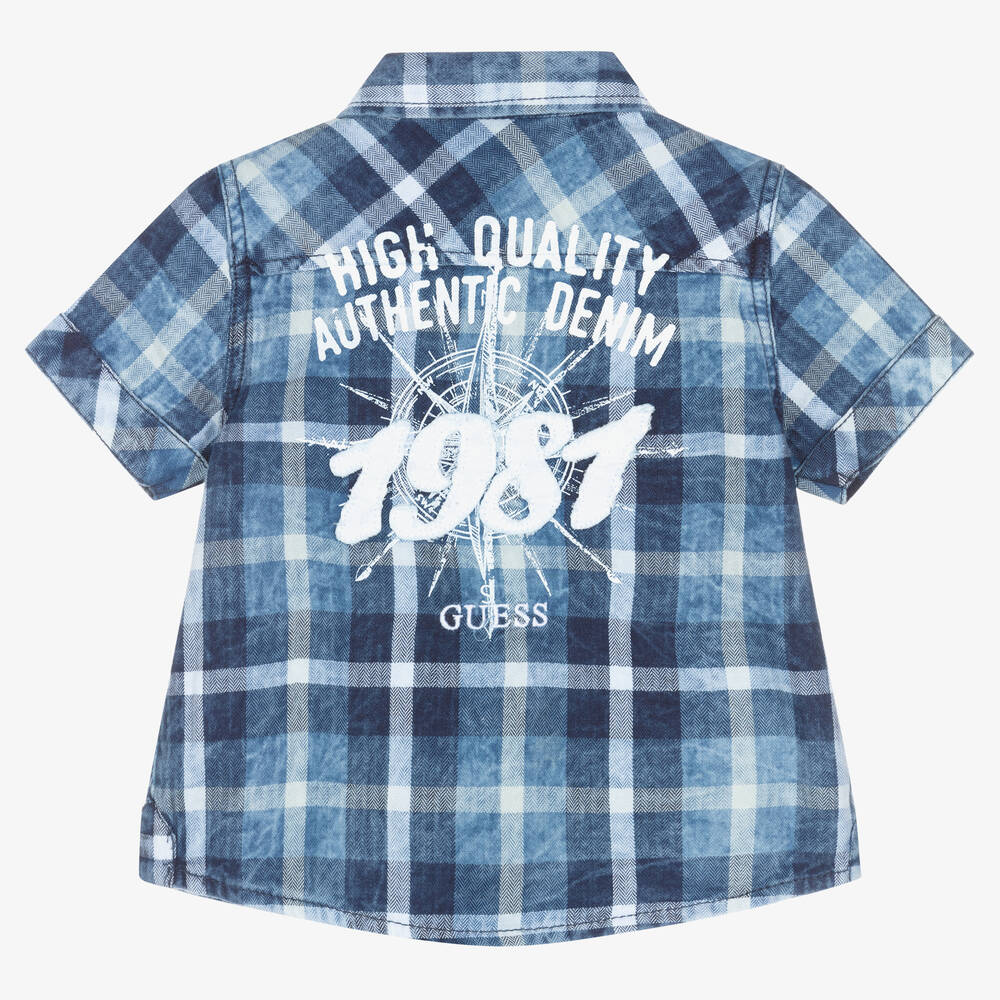 Guess checkered shirt top