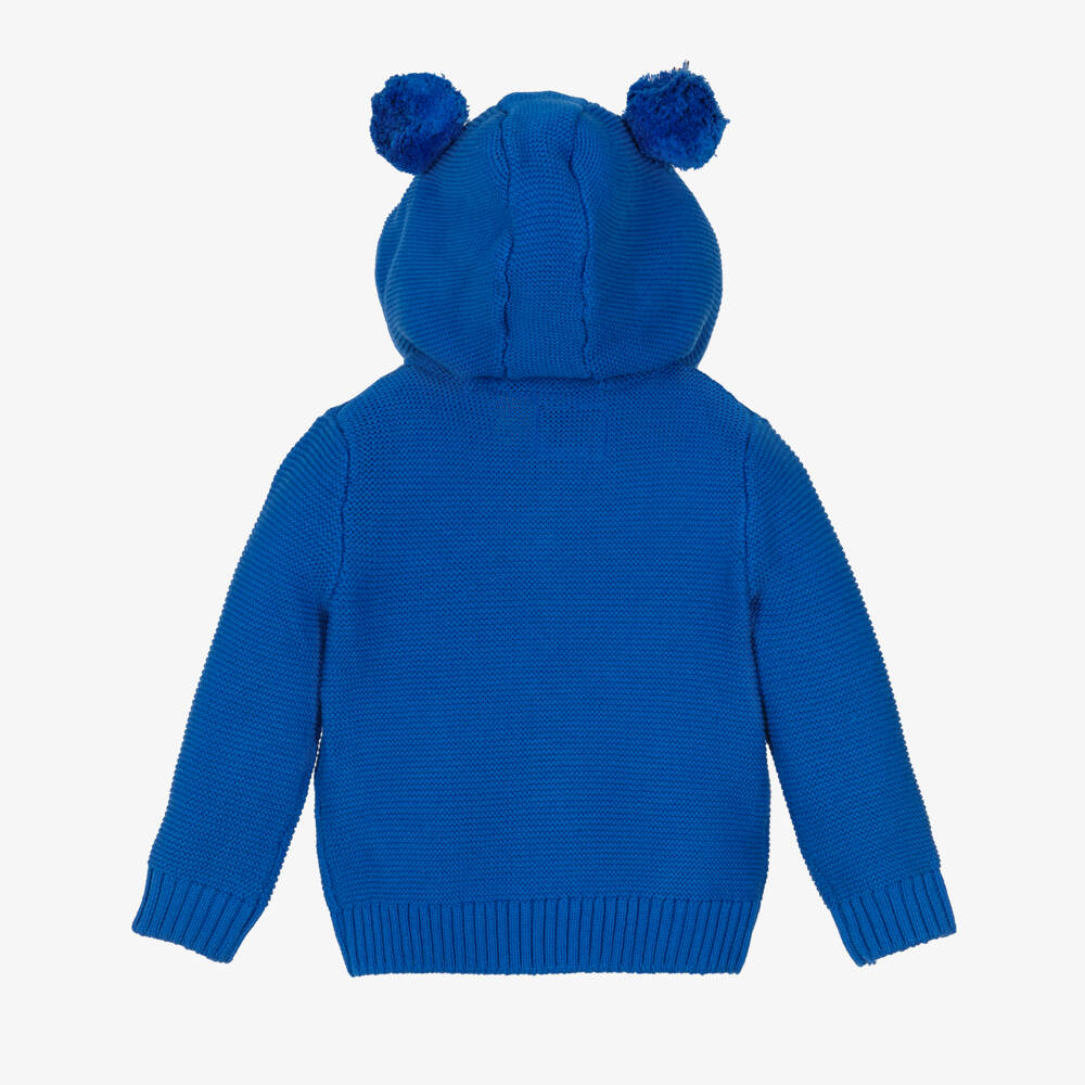 Guess-Синий вязаный свитер с капюшоном для мальчиков | Childrensalon Outlet