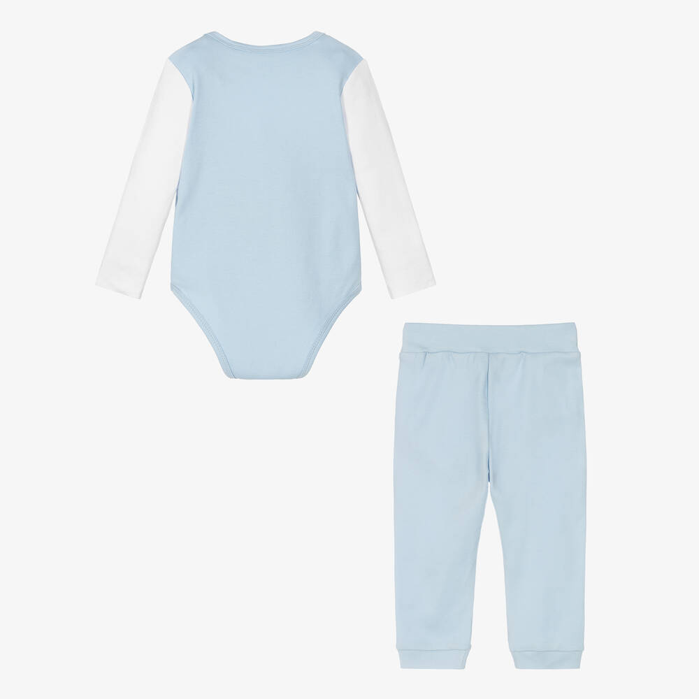 Guess-Голубое боди и штанишки из хлопка для малышей | Childrensalon Outlet