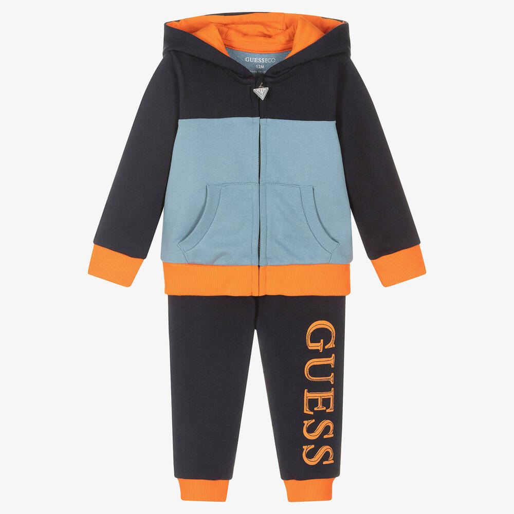 Guess - Baby Boys Blue & Orange Tracksuit | Childrensalon