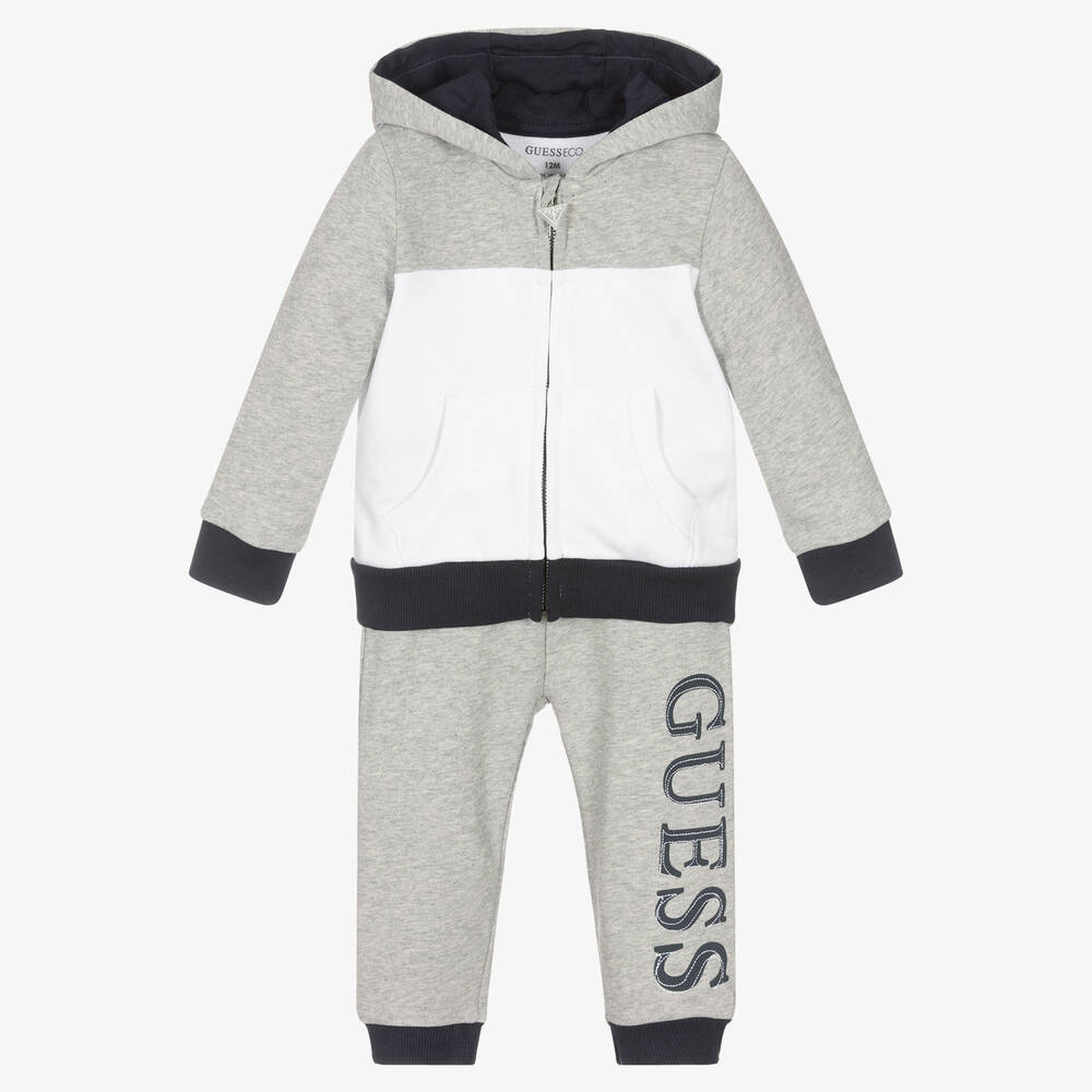 Guess - Baby-Trainingsanzug in Grau & Blau | Childrensalon
