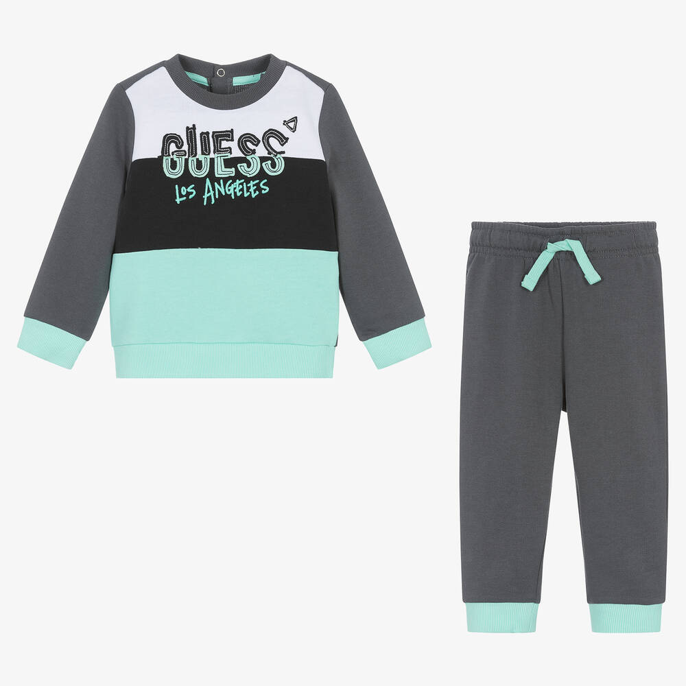 Guess Survetement gris color block bebe Childrensalon Outlet
