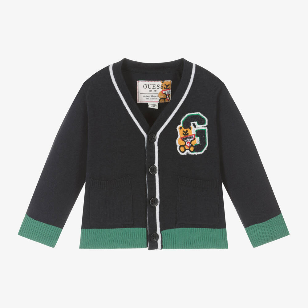 Guess-Синий вязаный кардиган для малышей | Childrensalon Outlet