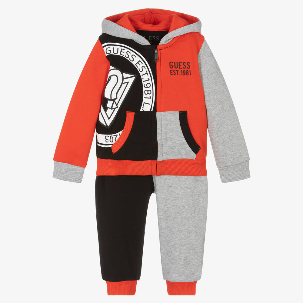 Guess - Survêtement colorblock rouge bébé garçon | Childrensalon