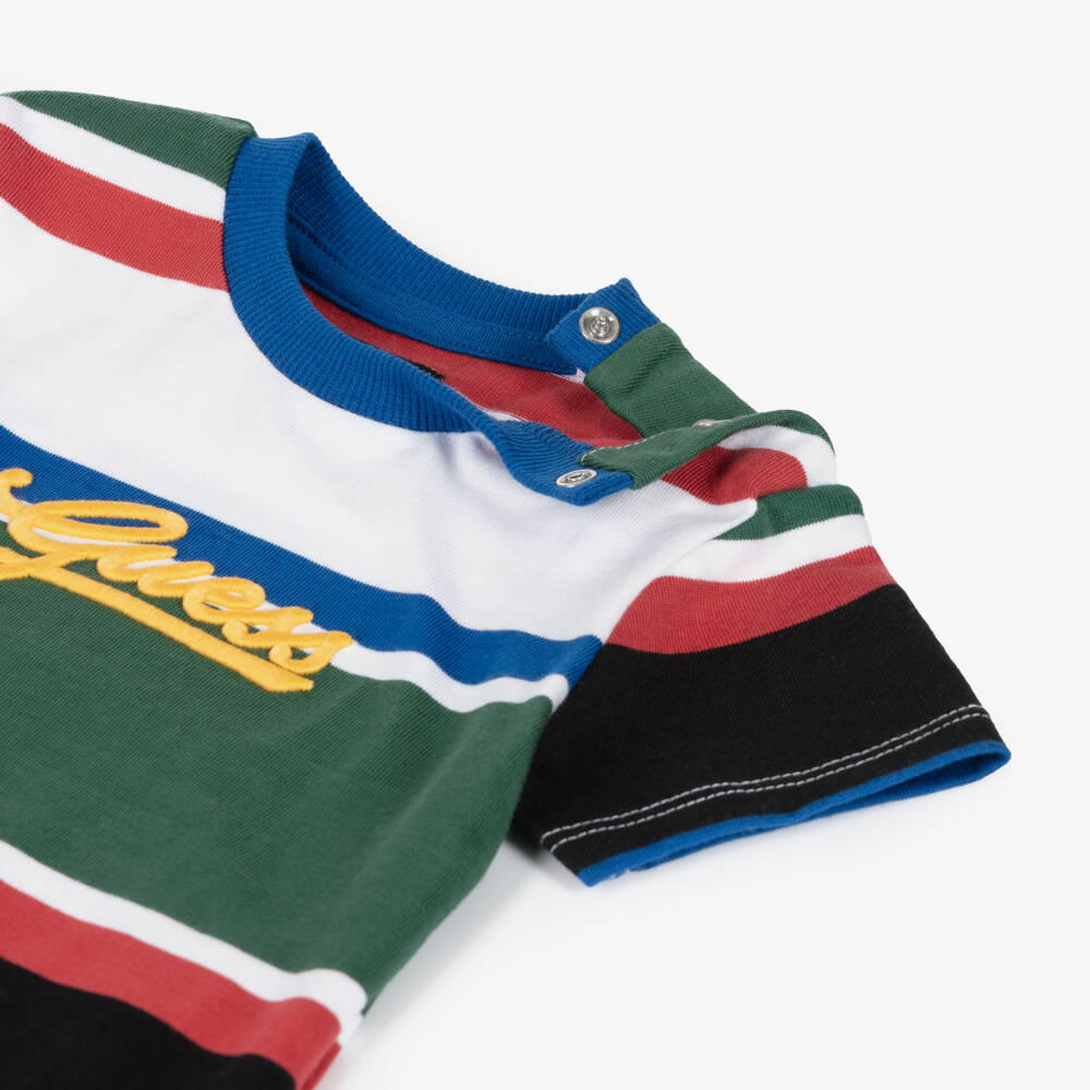 Guess-Baby Boys Striped Cotton Shorts Ensemble | Childrensalon Outlet