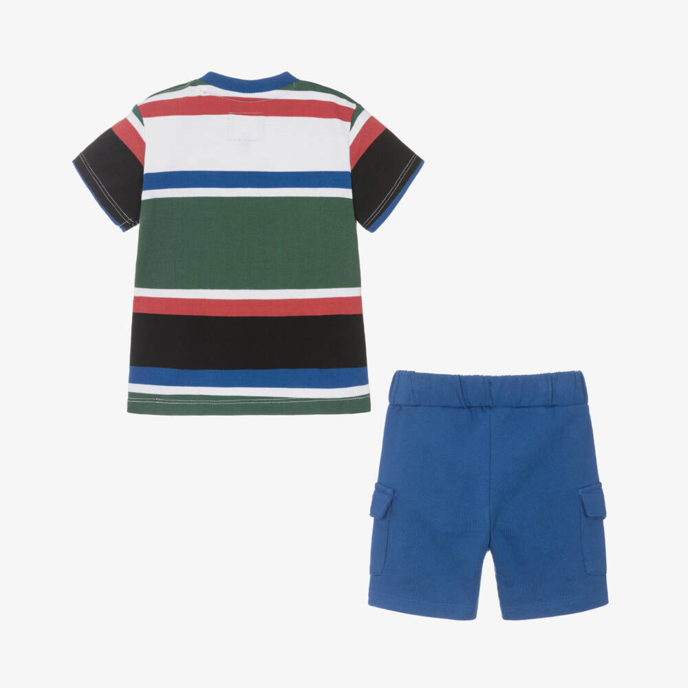 Guess-Baby Boys Striped Cotton Shorts Ensemble | Childrensalon Outlet