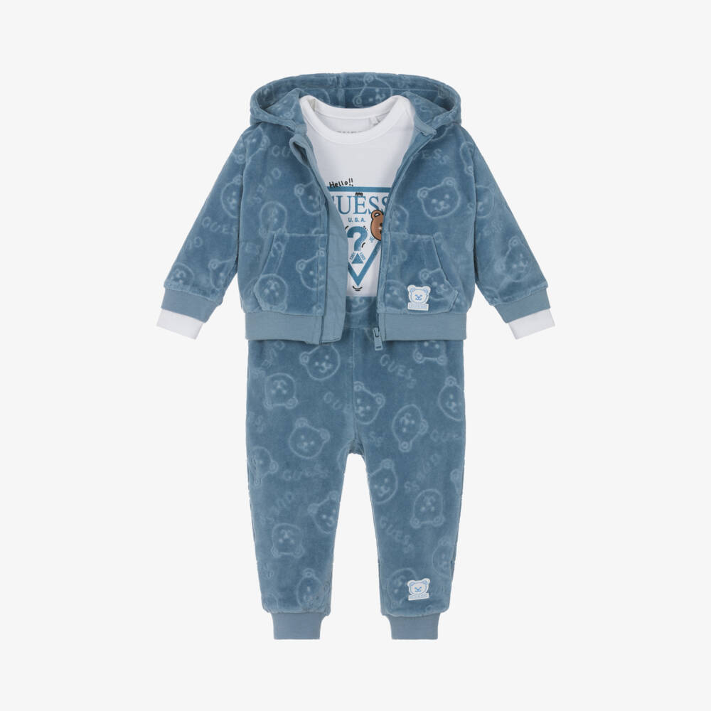 Guess-Baby Boys Velour Outfit Ensemble | Childrensalon Outlet