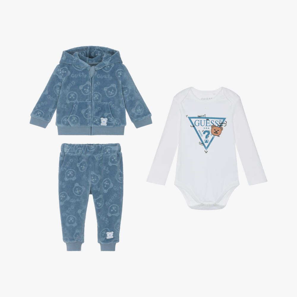 Guess-Baby Boys Velour Outfit Ensemble | Childrensalon Outlet