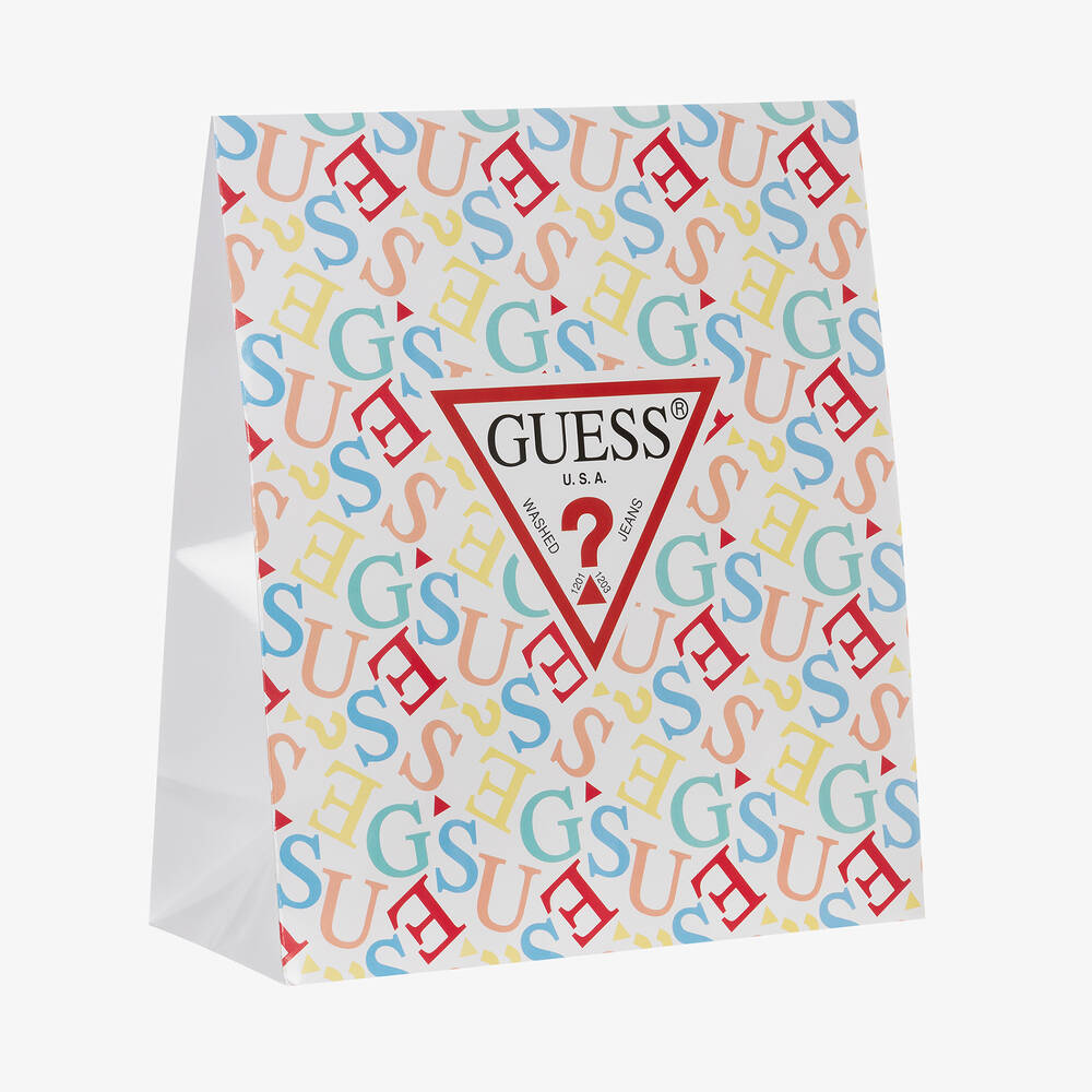 Guess-Baby Girls Blue Cotton Pramsuit | Childrensalon Outlet
